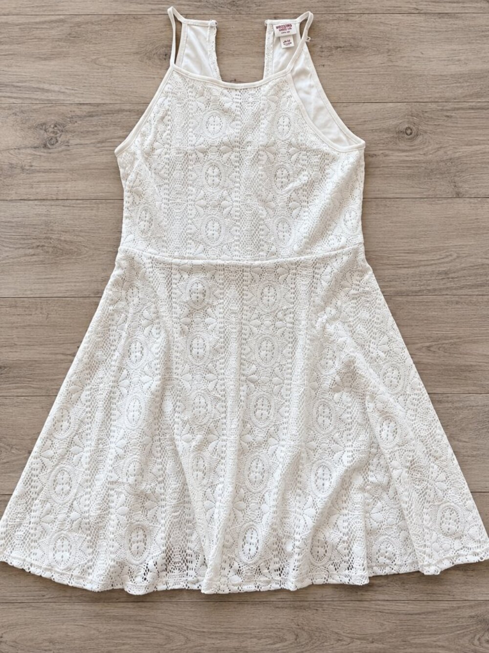 Mossimo Supply Co White Lace Fit & Flare Skater Dress XL